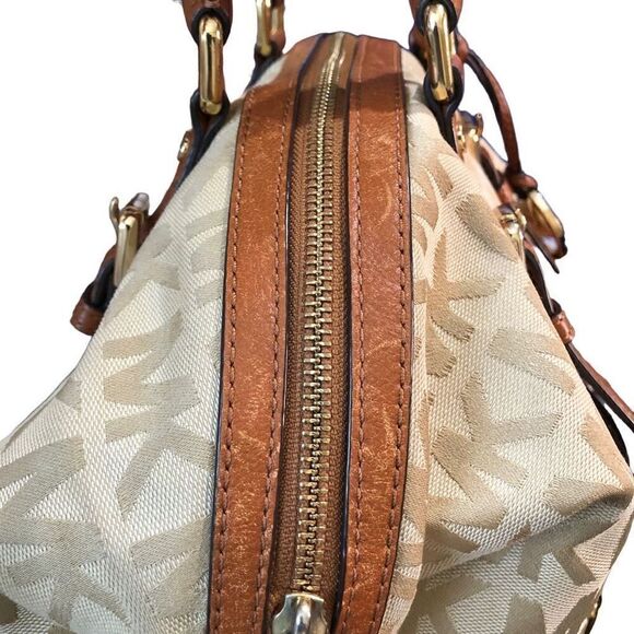 Michael Michael Kors Handbag Bedford Satchel Medium Ginger Brown - Picture 8 of 16